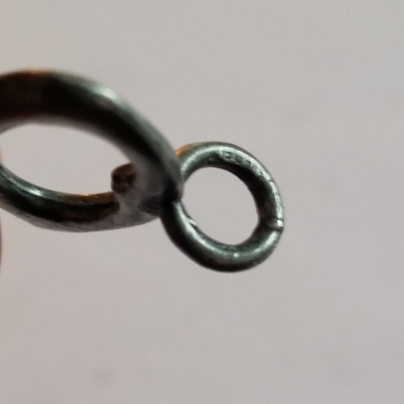 Vintage key pendant SOSY skeleton key steampunk charm silver tone heart - Picture 10 of 12